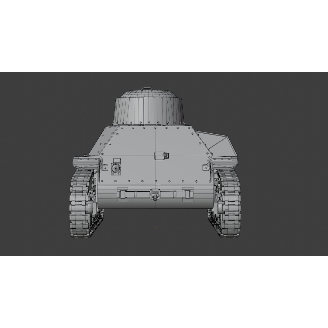 Type 95 Ha-Go Light Tank 3D Model – Game Ready, PBR Textures, FBX - View 23