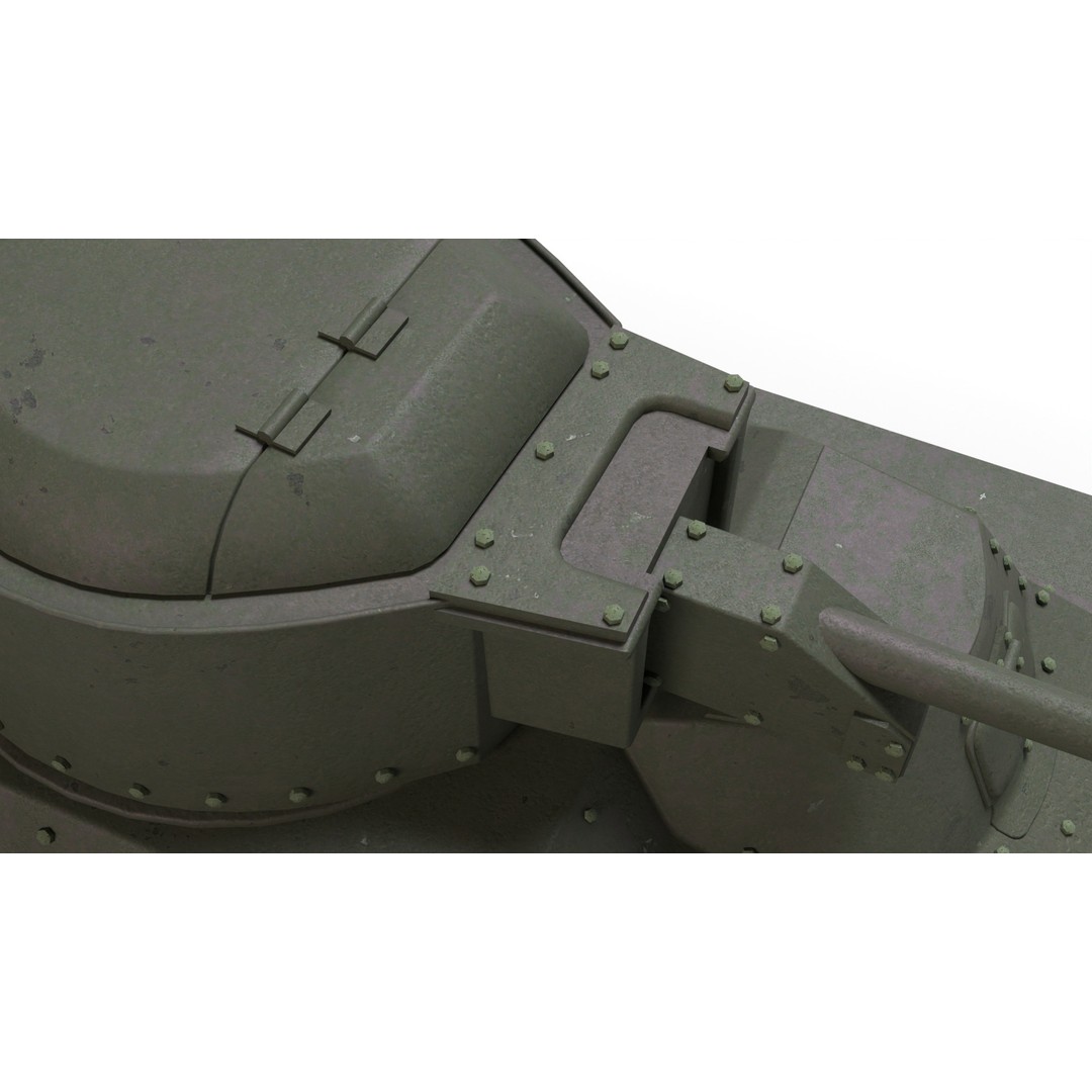 Type 95 Ha-Go Light Tank 3D Model – Game Ready, PBR Textures, FBX - View 9