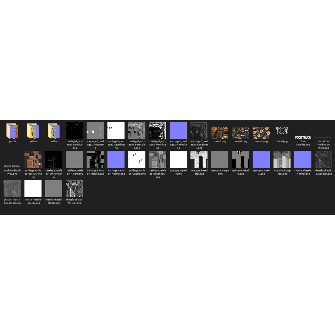 Food Truck 3D Model – Low Poly Game Asset, FBX, PBR Textures