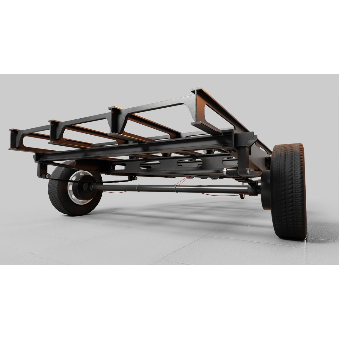 Food Truck 3D Model – Low Poly Game Asset, FBX, PBR Textures - View 12