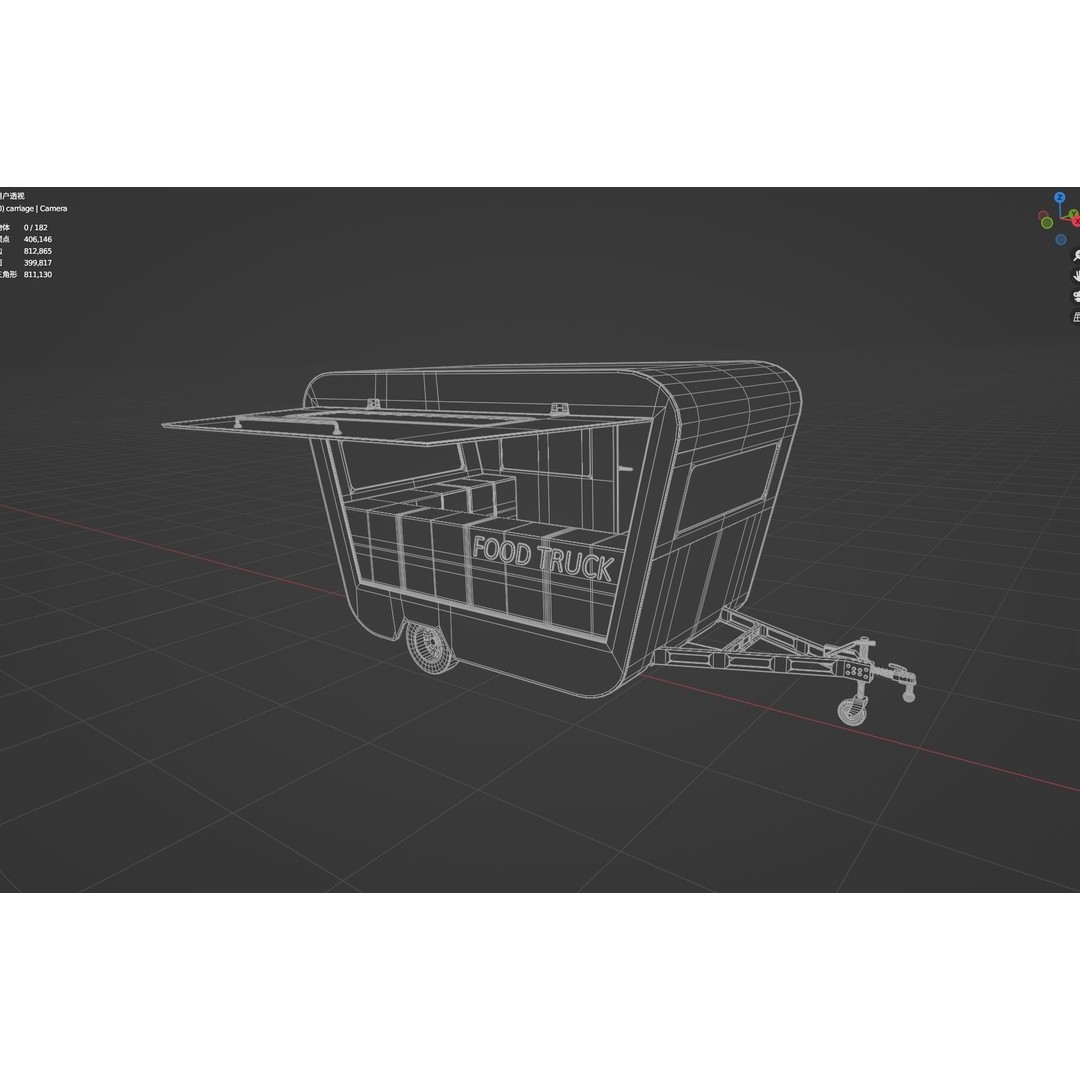 Food Truck 3D Model – Low Poly Game Asset, FBX, PBR Textures - View 31