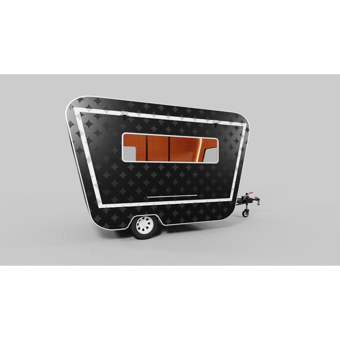 Food Truck 3D Model – Low Poly Game Asset, FBX, PBR Textures - View 5