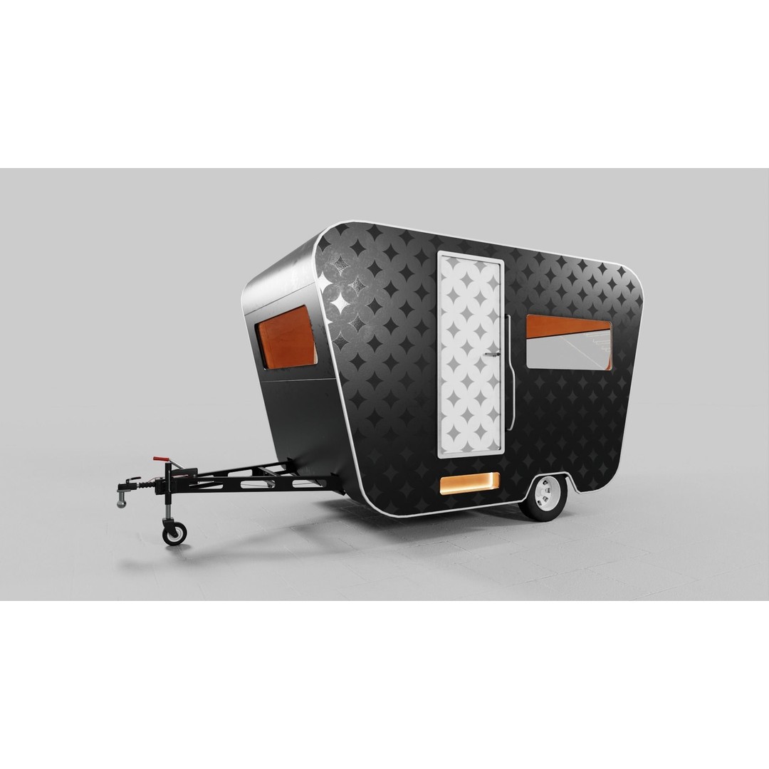 Food Truck 3D Model – Low Poly Game Asset, FBX, PBR Textures - View 8