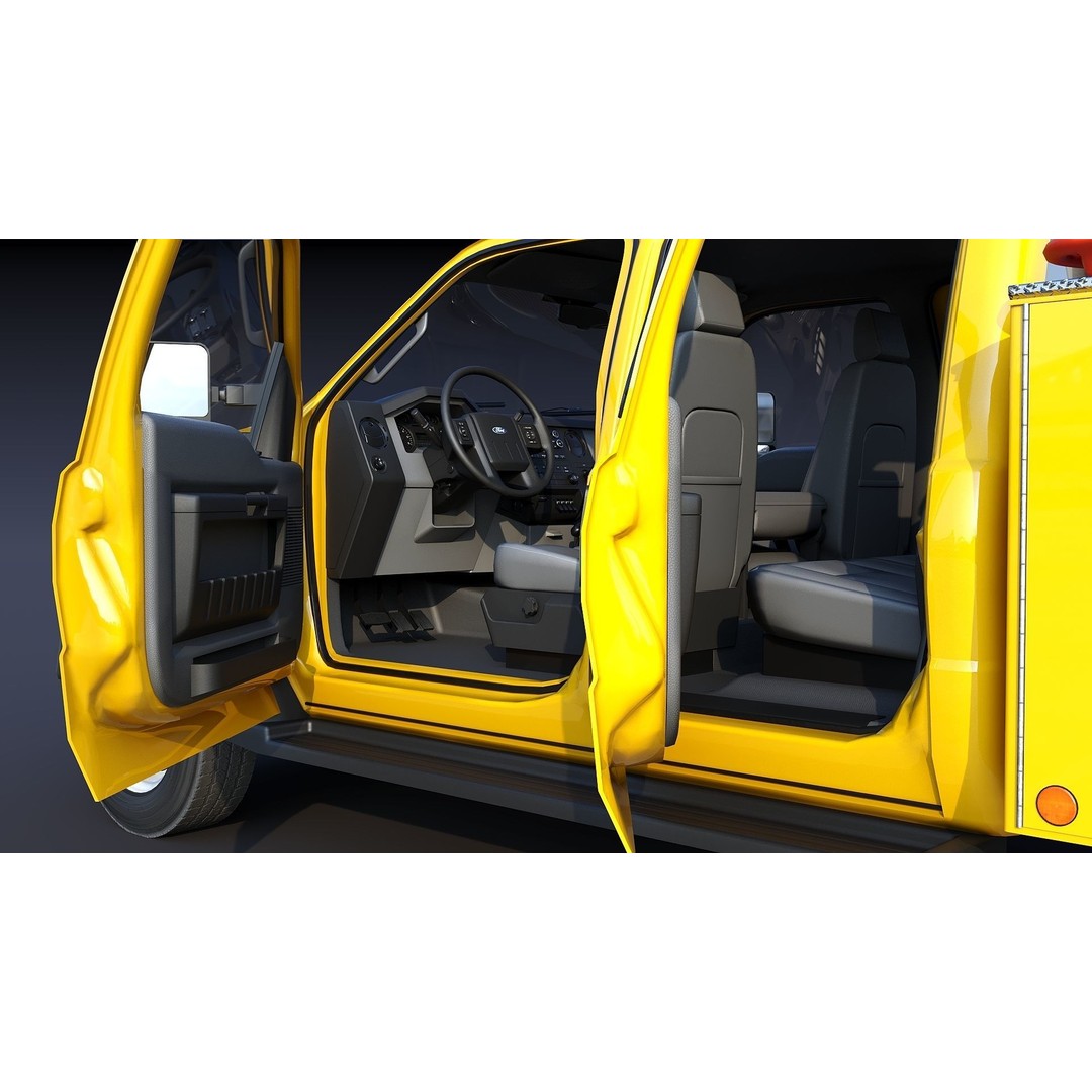 LifeGuard Truck 3D Model – Low Poly Game Asset, FBX, PBR Textures - View 18