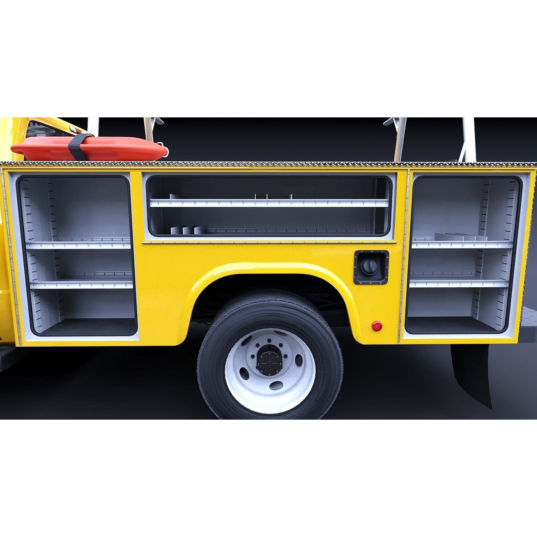 LifeGuard Truck 3D Model – Low Poly Game Asset, FBX, PBR Textures - View 26