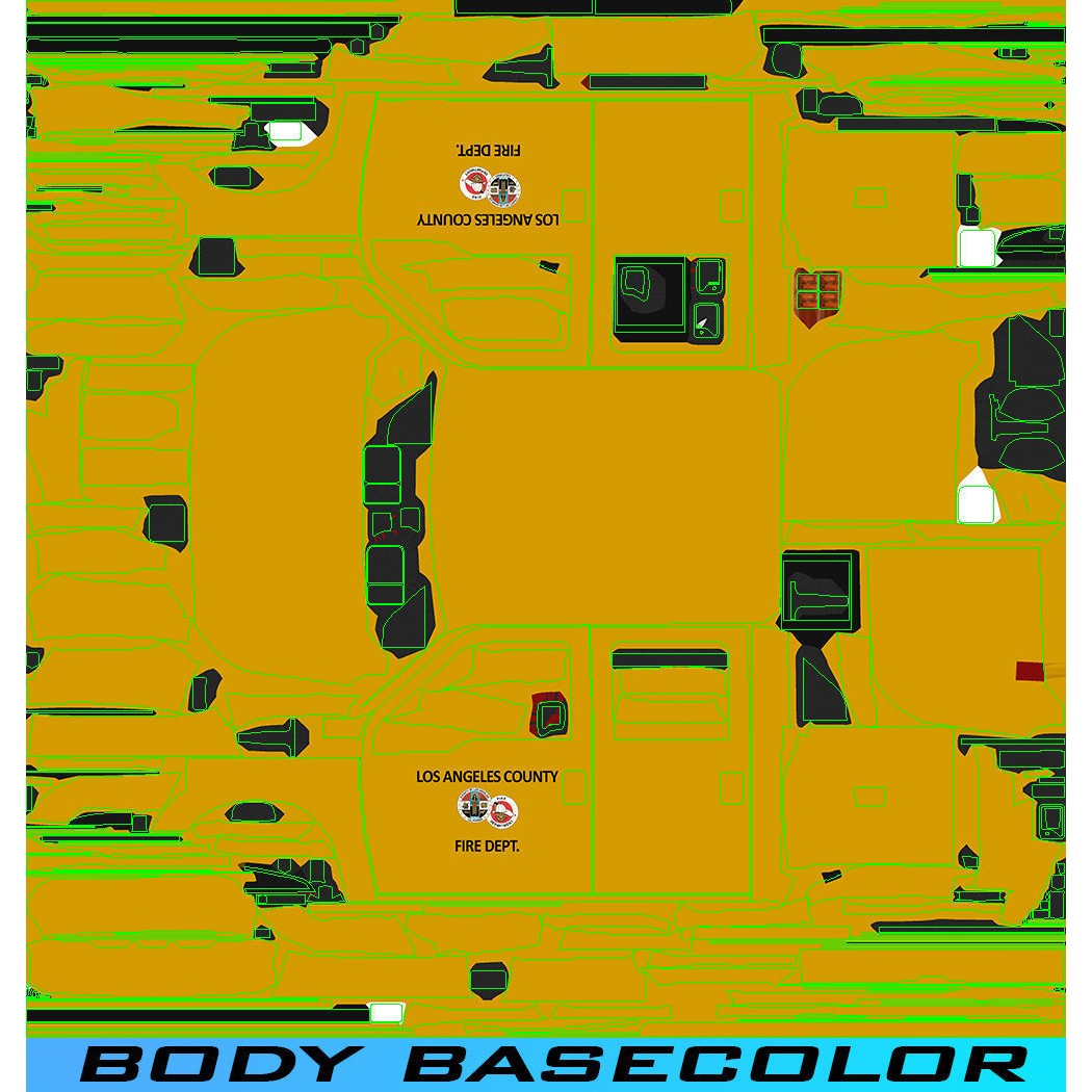 LifeGuard Truck 3D Model – Low Poly Game Asset, FBX, PBR Textures - View 53