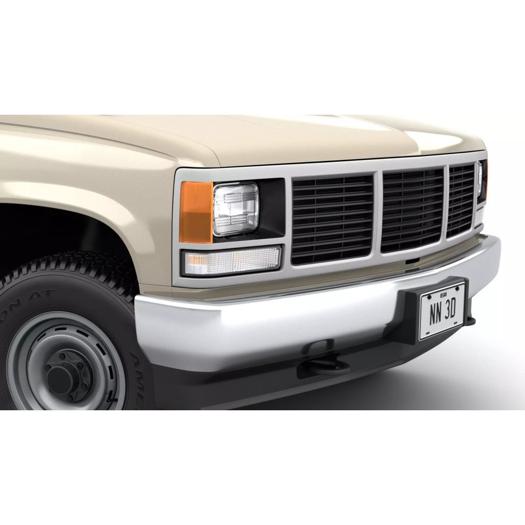 Pickup Truck 3D Model – High Poly 4WD Vehicle, FBX & Blender Formats - View 10