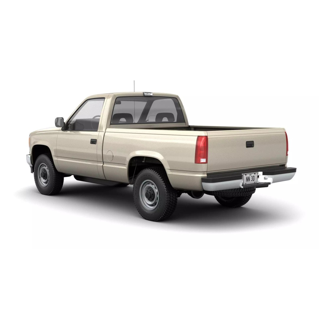 Pickup Truck 3D Model – High Poly 4WD Vehicle, FBX & Blender Formats - View 3