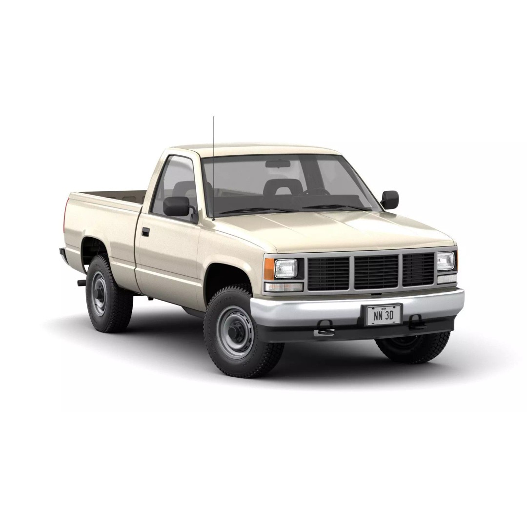 Pickup Truck 3D Model – High Poly 4WD Vehicle, FBX & Blender Formats - View 4