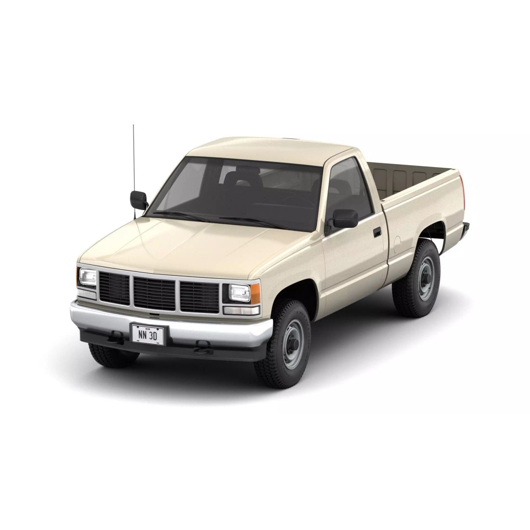 Pickup Truck 3D Model – High Poly 4WD Vehicle, FBX & Blender Formats - View 8