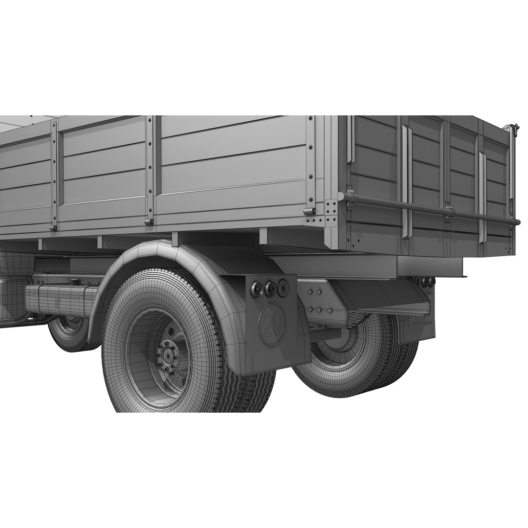 Dodge C600 3D Model – Classic Vintage Truck, FBX, OBJ Formats