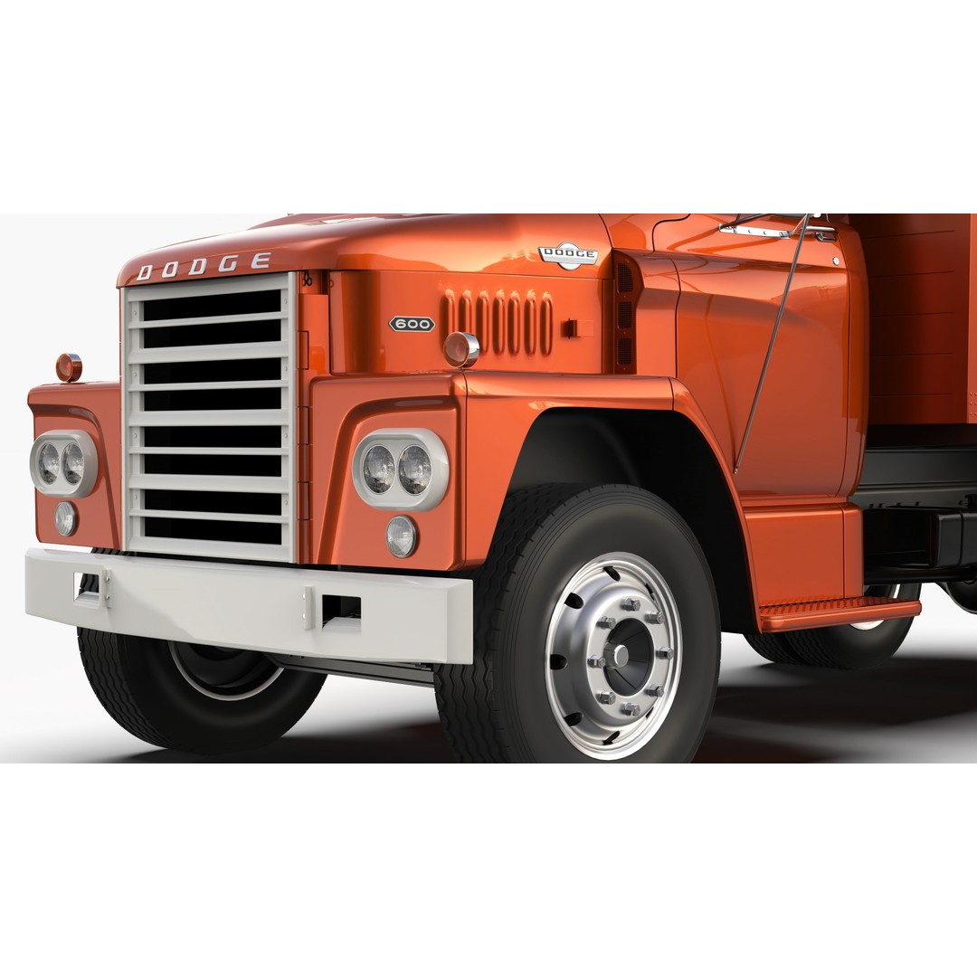 Dodge C600 3D Model – Classic Vintage Truck, FBX, OBJ Formats - View 10