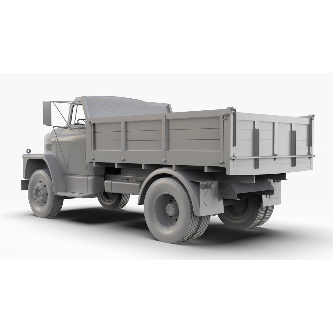 Dodge C600 3D Model – Classic Vintage Truck, FBX, OBJ Formats - View 12