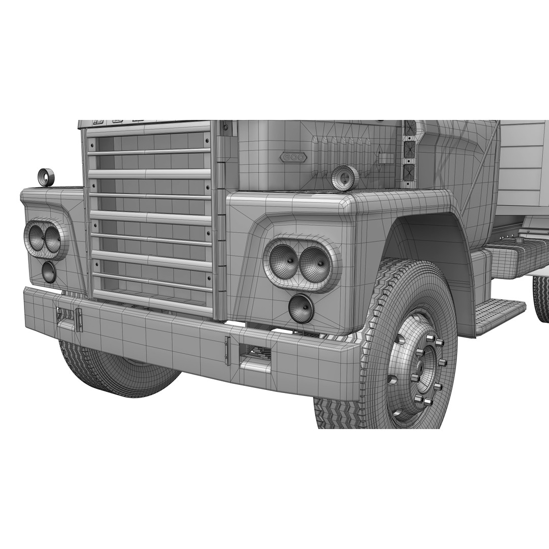 Dodge C600 3D Model – Classic Vintage Truck, FBX, OBJ Formats - View 19
