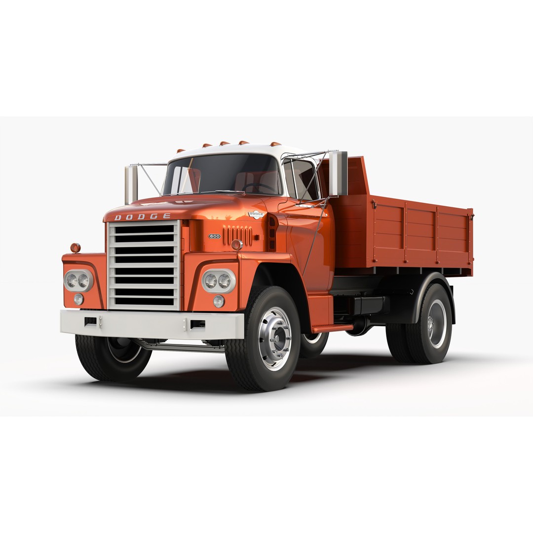 Dodge C600 3D Model – Classic Vintage Truck, FBX, OBJ Formats - View 3