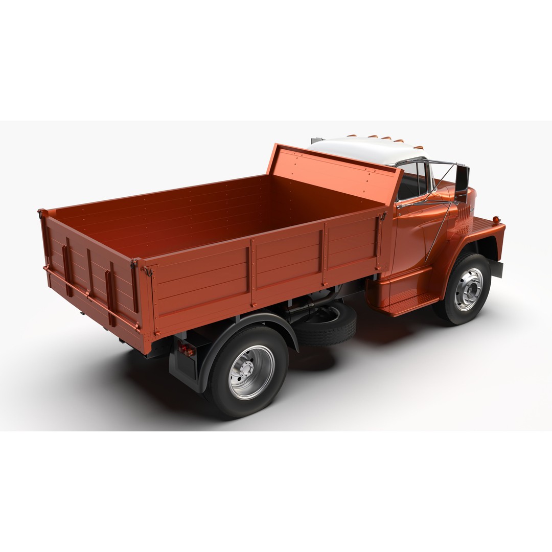 Dodge C600 3D Model – Classic Vintage Truck, FBX, OBJ Formats - View 5