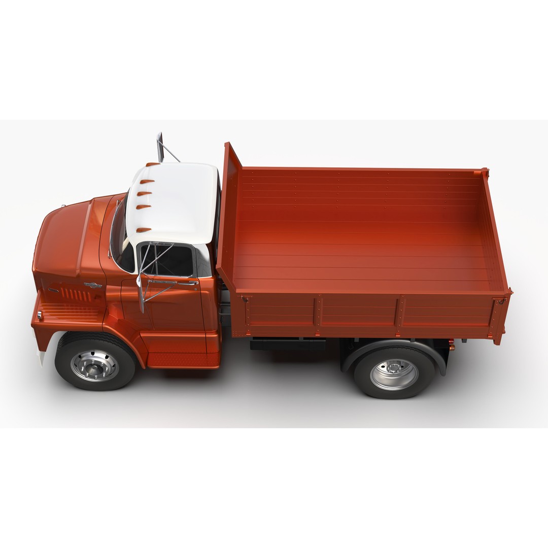 Dodge C600 3D Model – Classic Vintage Truck, FBX, OBJ Formats - View 7