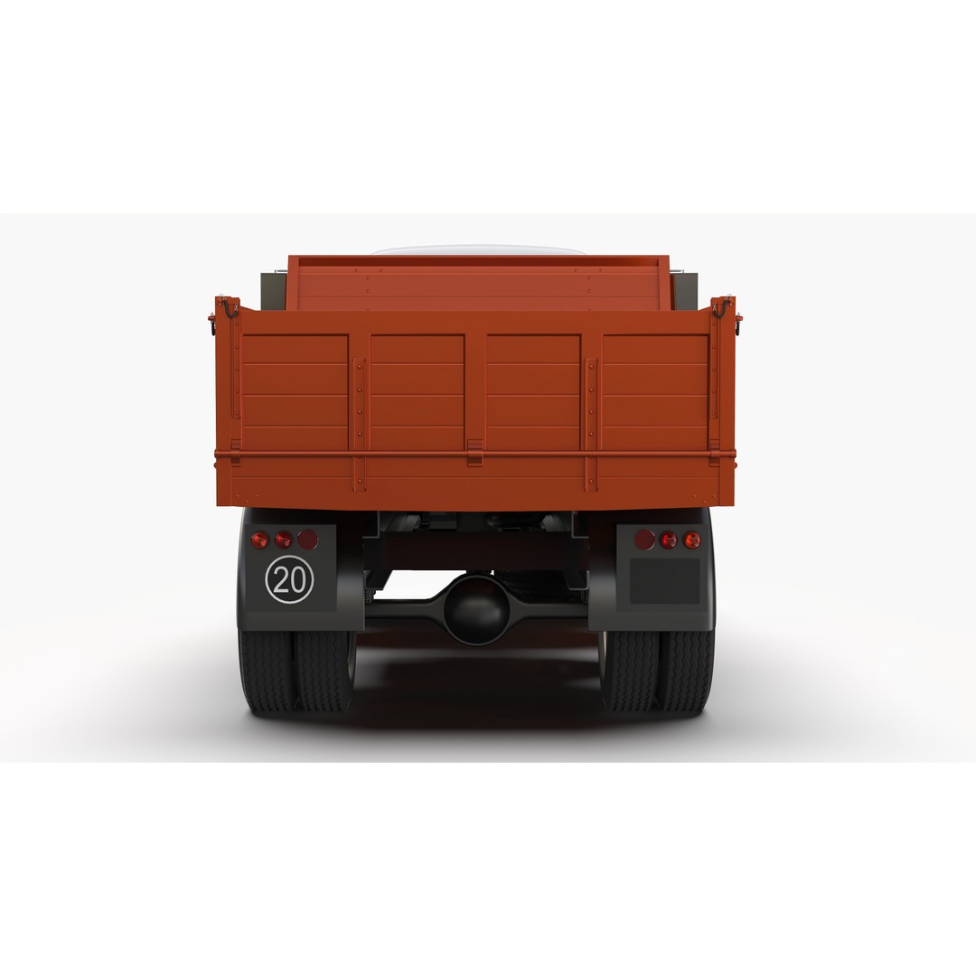Dodge C600 3D Model – Classic Vintage Truck, FBX, OBJ Formats - View 9
