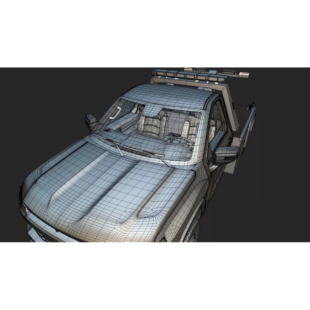 2027 Silverado Tow Truck 3D Model – High Poly Wrecker Asset, Blender