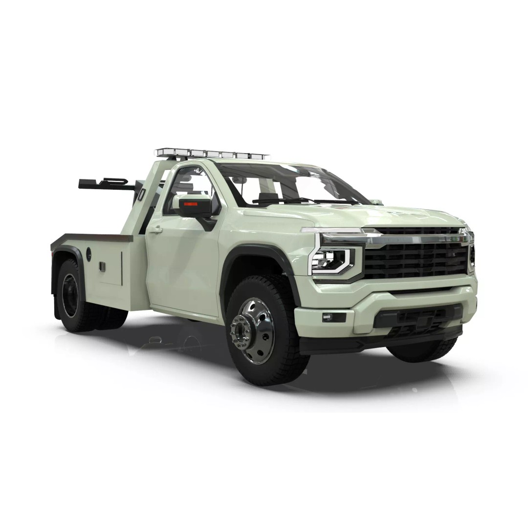 2027 Silverado Tow Truck 3D Model – High Poly Wrecker Asset, Blender - View 10