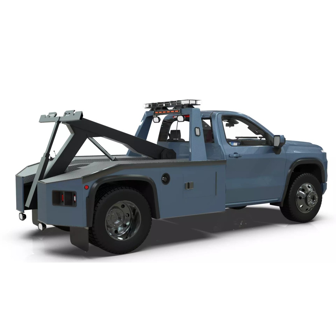 2027 Silverado Tow Truck 3D Model – High Poly Wrecker Asset, Blender - View 14