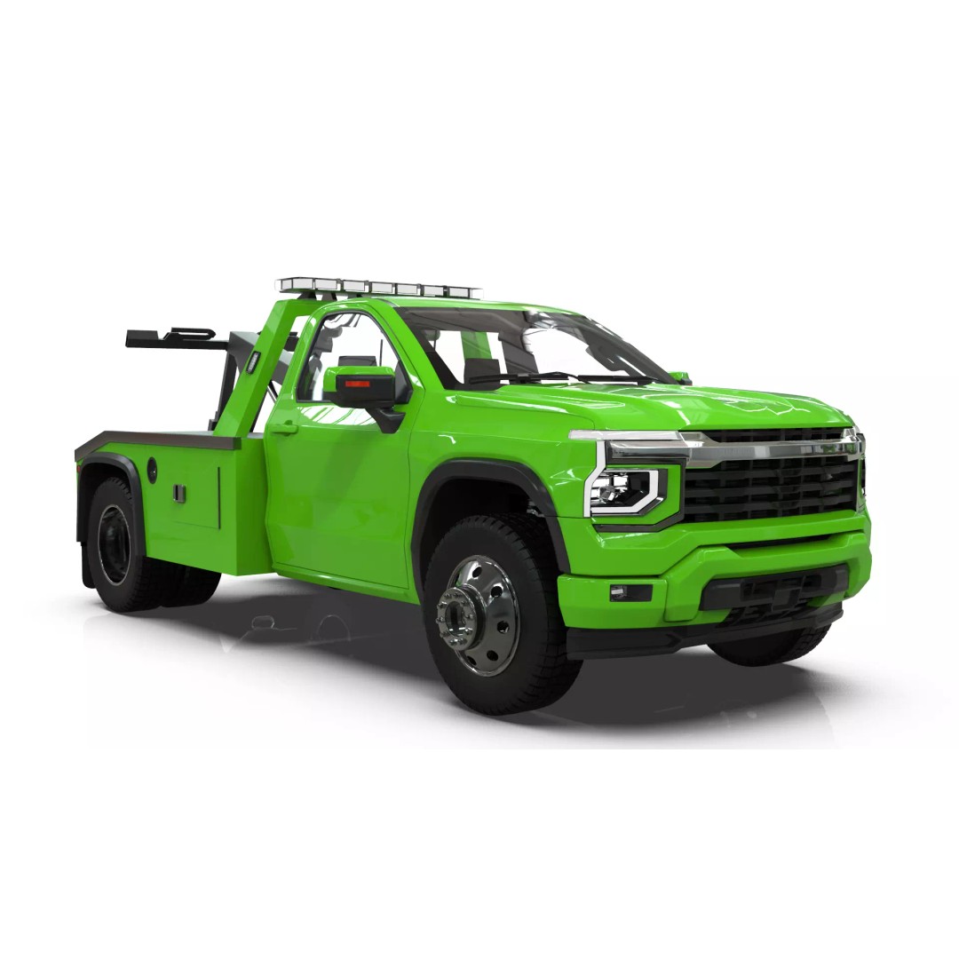 2027 Silverado Tow Truck 3D Model – High Poly Wrecker Asset, Blender - View 15