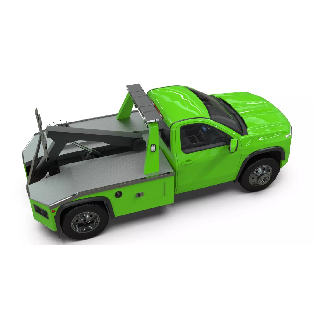 2027 Silverado Tow Truck 3D Model – High Poly Wrecker Asset, Blender - View 16