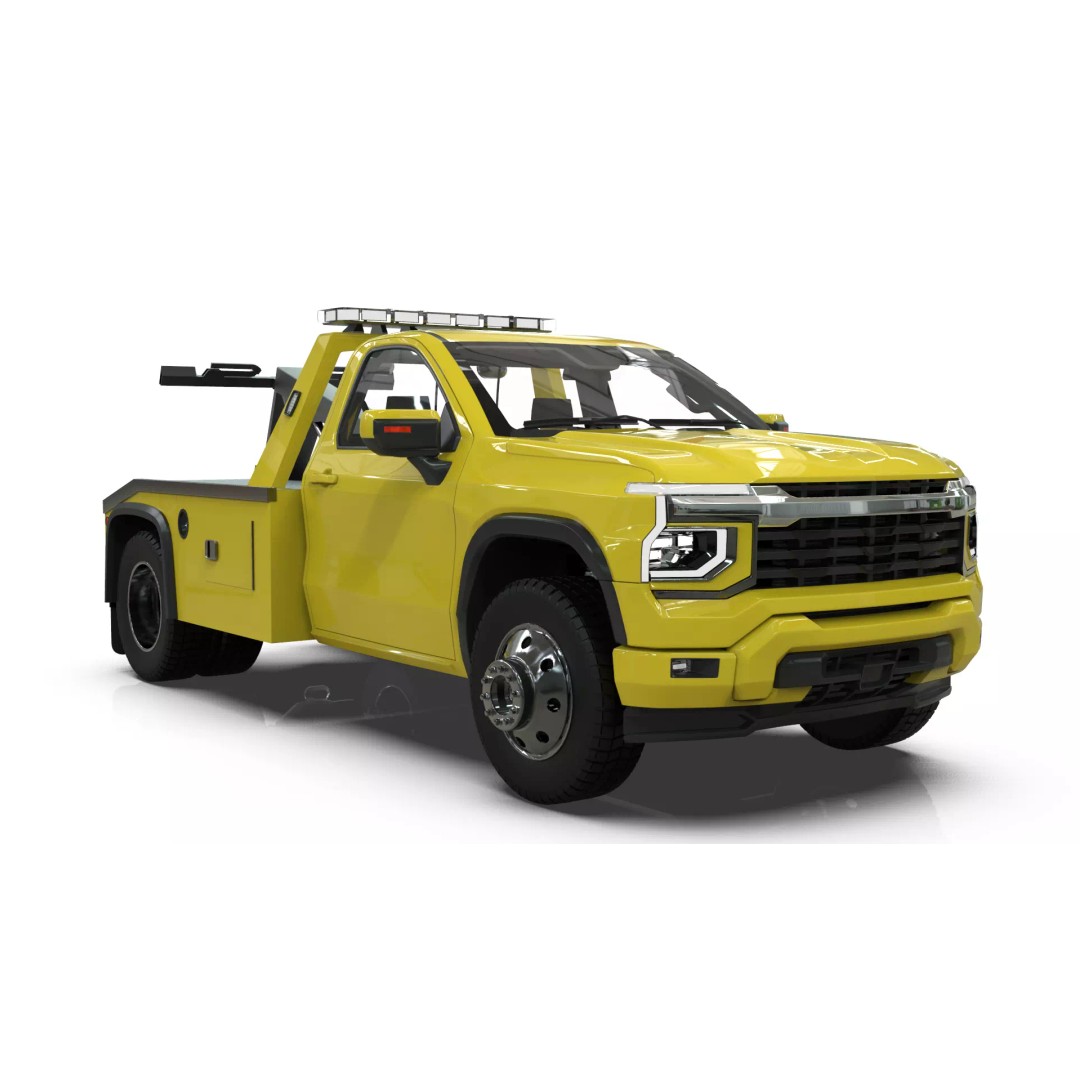 2027 Silverado Tow Truck 3D Model – High Poly Wrecker Asset, Blender - View 18