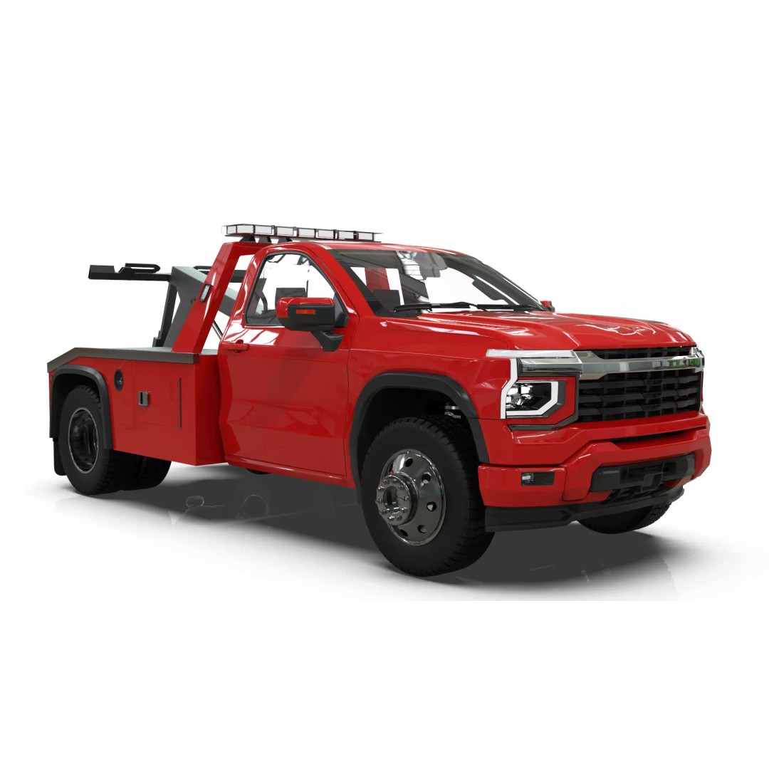 2027 Silverado Tow Truck 3D Model – High Poly Wrecker Asset, Blender - View 22
