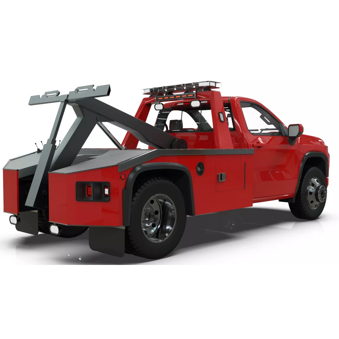 2027 Silverado Tow Truck 3D Model – High Poly Wrecker Asset, Blender - View 23