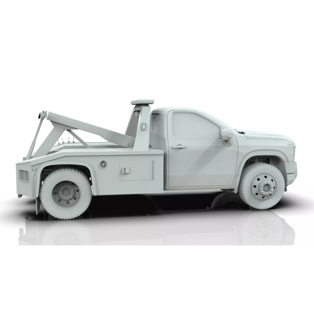 2027 Silverado Tow Truck 3D Model – High Poly Wrecker Asset, Blender - View 26
