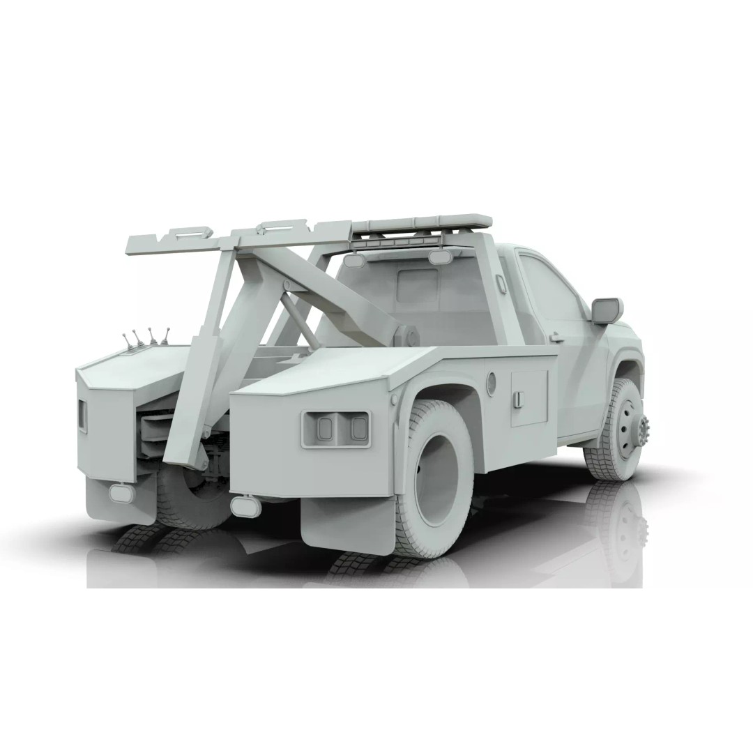 2027 Silverado Tow Truck 3D Model – High Poly Wrecker Asset, Blender - View 27
