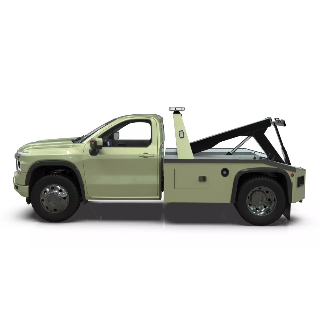 2027 Silverado Tow Truck 3D Model – High Poly Wrecker Asset, Blender - View 3