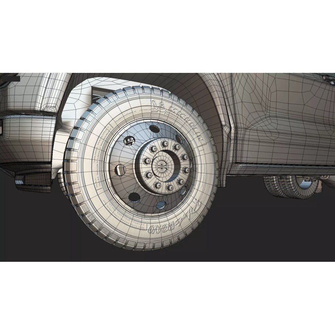 2027 Silverado Tow Truck 3D Model – High Poly Wrecker Asset, Blender - View 31