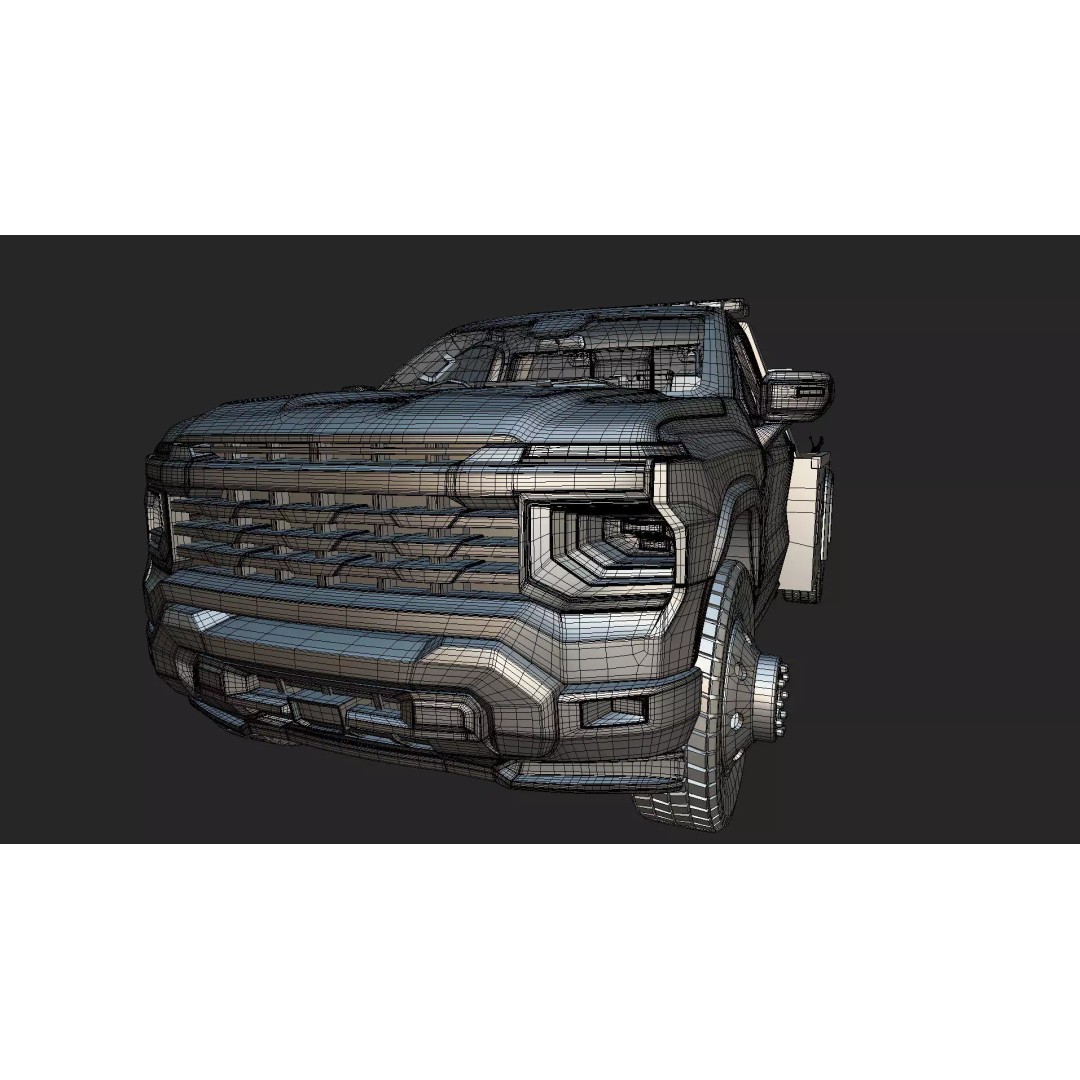 2027 Silverado Tow Truck 3D Model – High Poly Wrecker Asset, Blender - View 33