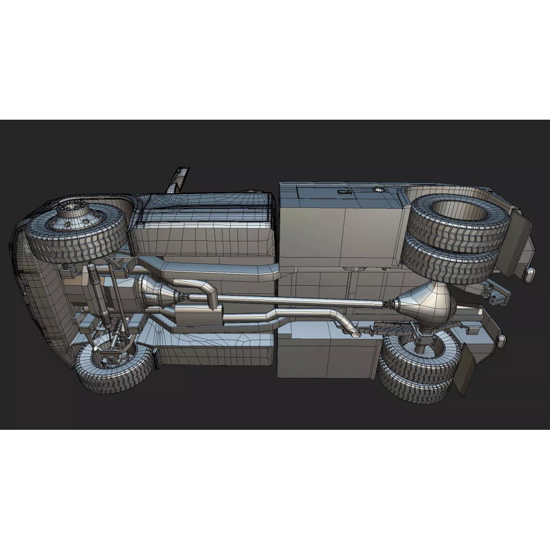 2027 Silverado Tow Truck 3D Model – High Poly Wrecker Asset, Blender - View 45