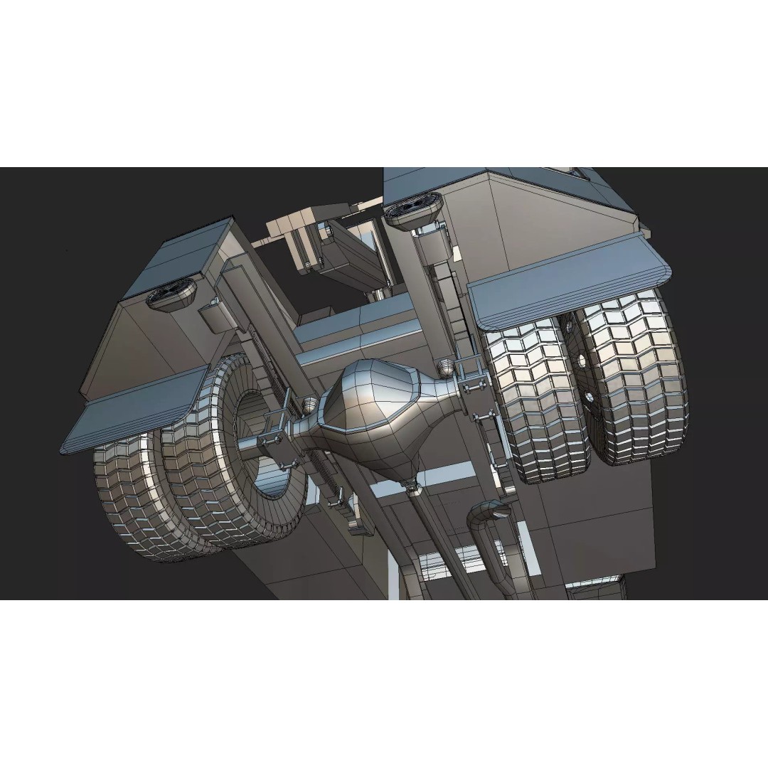 2027 Silverado Tow Truck 3D Model – High Poly Wrecker Asset, Blender - View 46