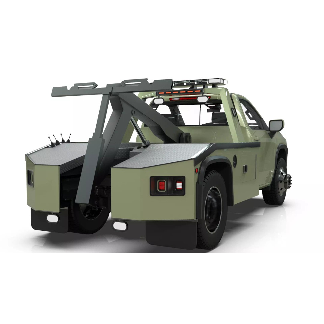 2027 Silverado Tow Truck 3D Model – High Poly Wrecker Asset, Blender - View 5
