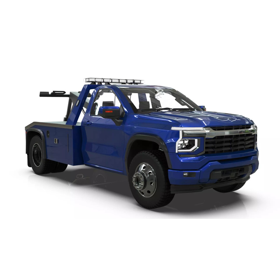 2027 Silverado Tow Truck 3D Model – High Poly Wrecker Asset, Blender - View 8