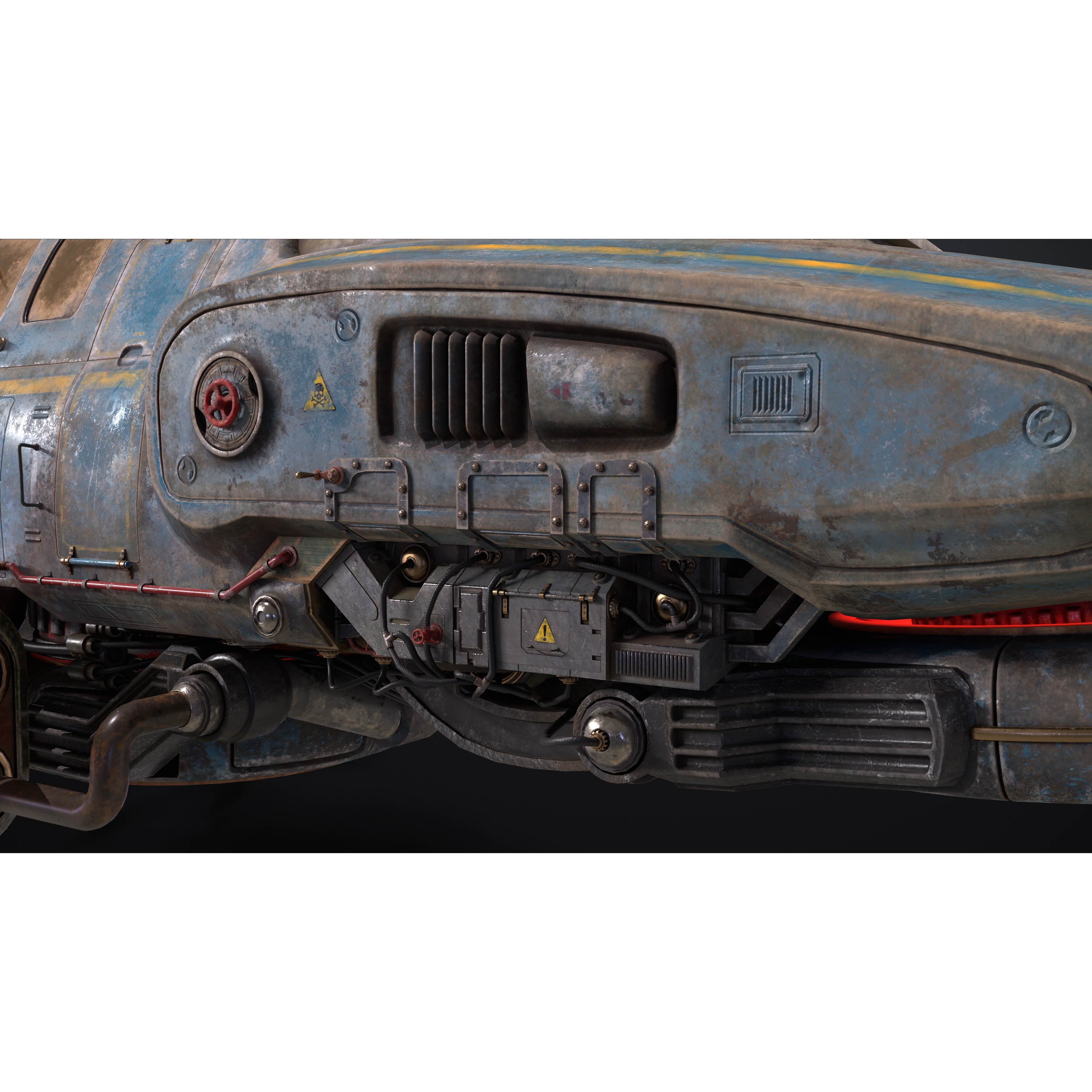 Old Sci-Fi Ship - Game-Ready 3D Model - View 13