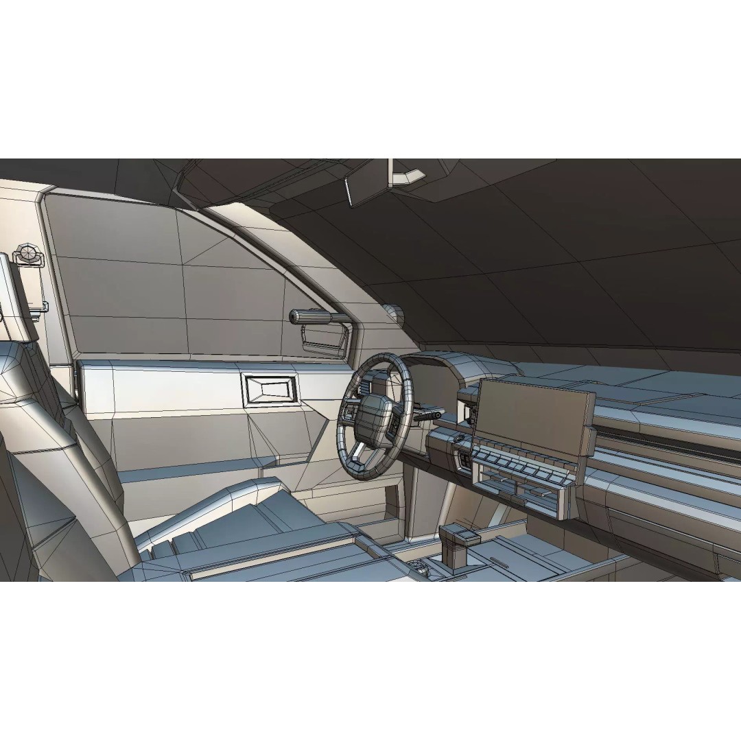 Police Interceptor SUV 3D Model – Low Poly Game Asset, FBX, Blender