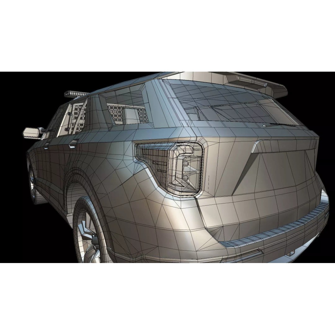 Police Interceptor SUV 3D Model – Low Poly Game Asset, FBX, Blender - View 12