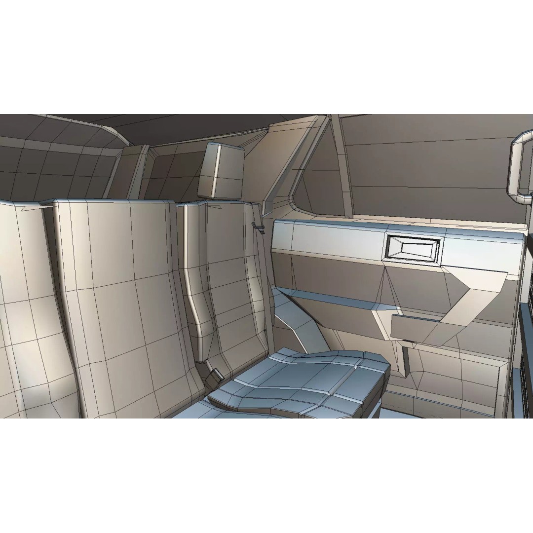 Police Interceptor SUV 3D Model – Low Poly Game Asset, FBX, Blender - View 14