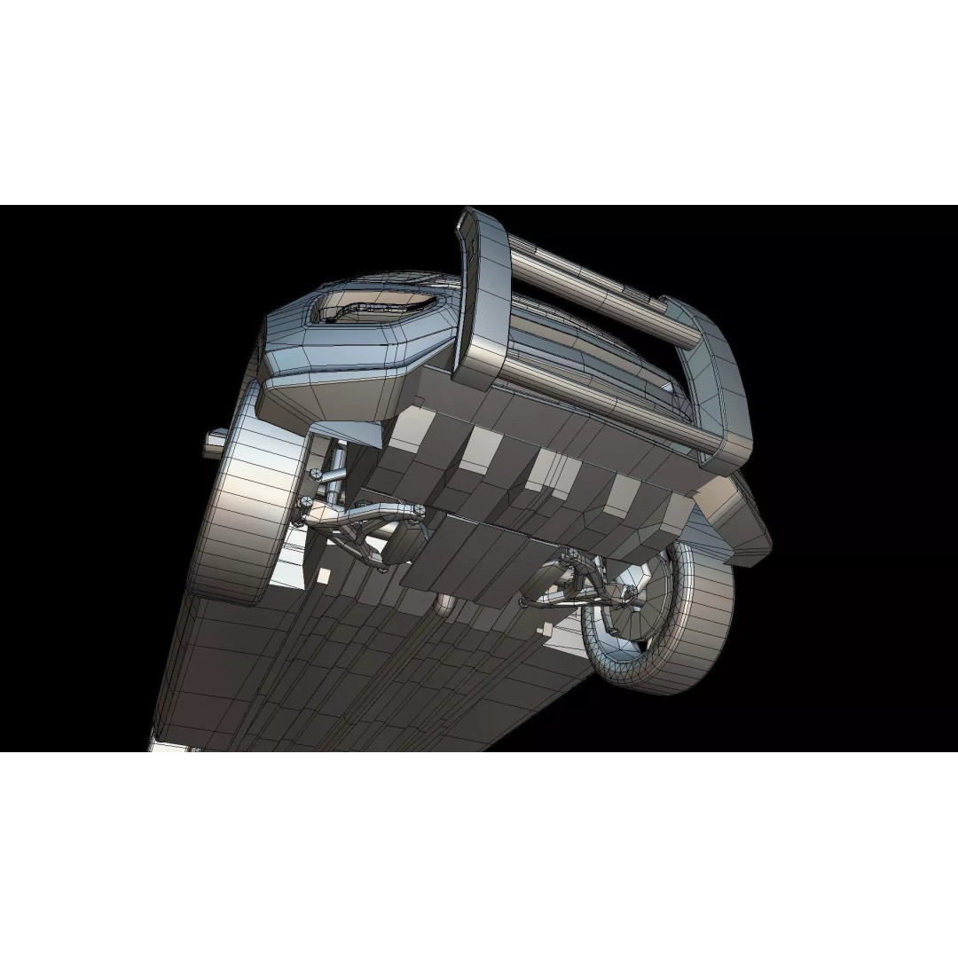 Police Interceptor SUV 3D Model – Low Poly Game Asset, FBX, Blender - View 15