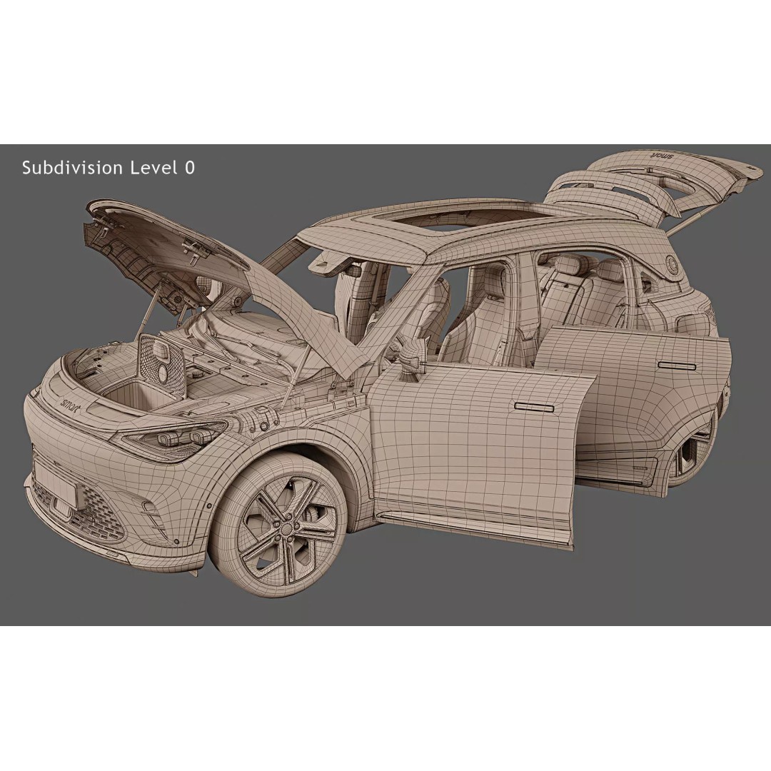 2023 Smart #1 Brabus 3D Model – High Poly Car Asset, FBX, OBJ - View 31