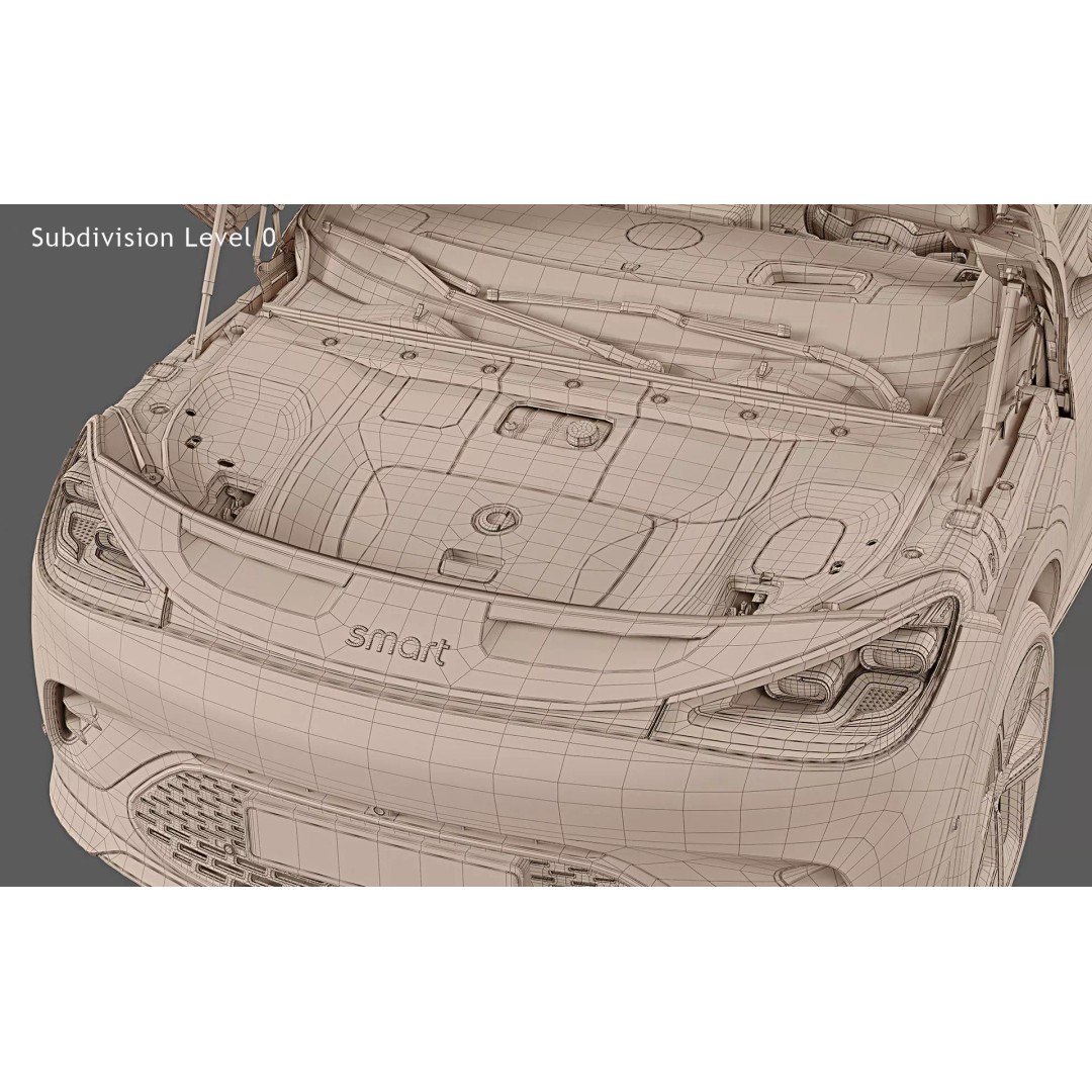 2023 Smart #1 Brabus 3D Model – High Poly Car Asset, FBX, OBJ - View 36