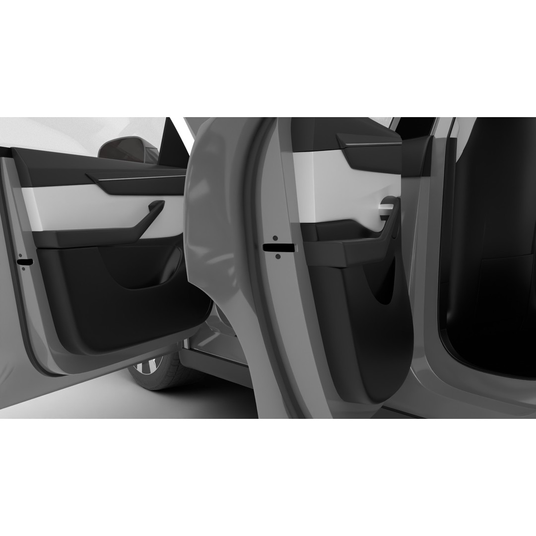 Tesla Model Y 2025 3D Model – High Poly Rigged Car Asset, FBX, Blender - View 20