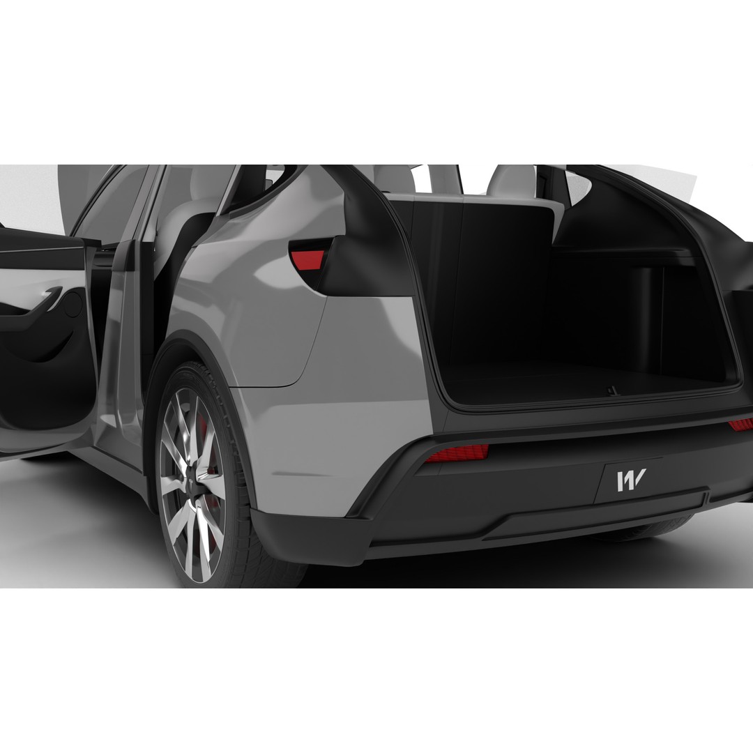 Tesla Model Y 2025 3D Model – High Poly Rigged Car Asset, FBX, Blender - View 24