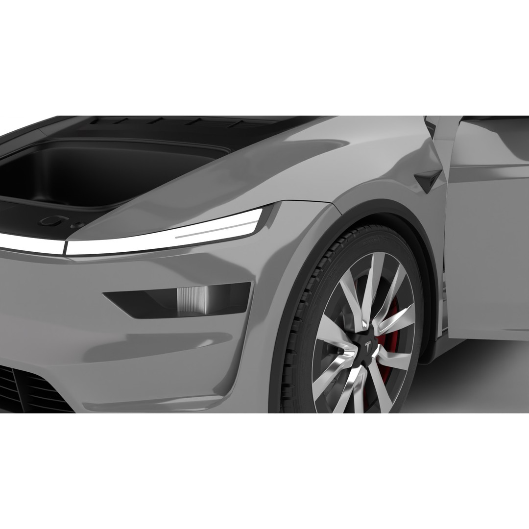 Tesla Model Y 2025 3D Model – High Poly Rigged Car Asset, FBX, Blender - View 27