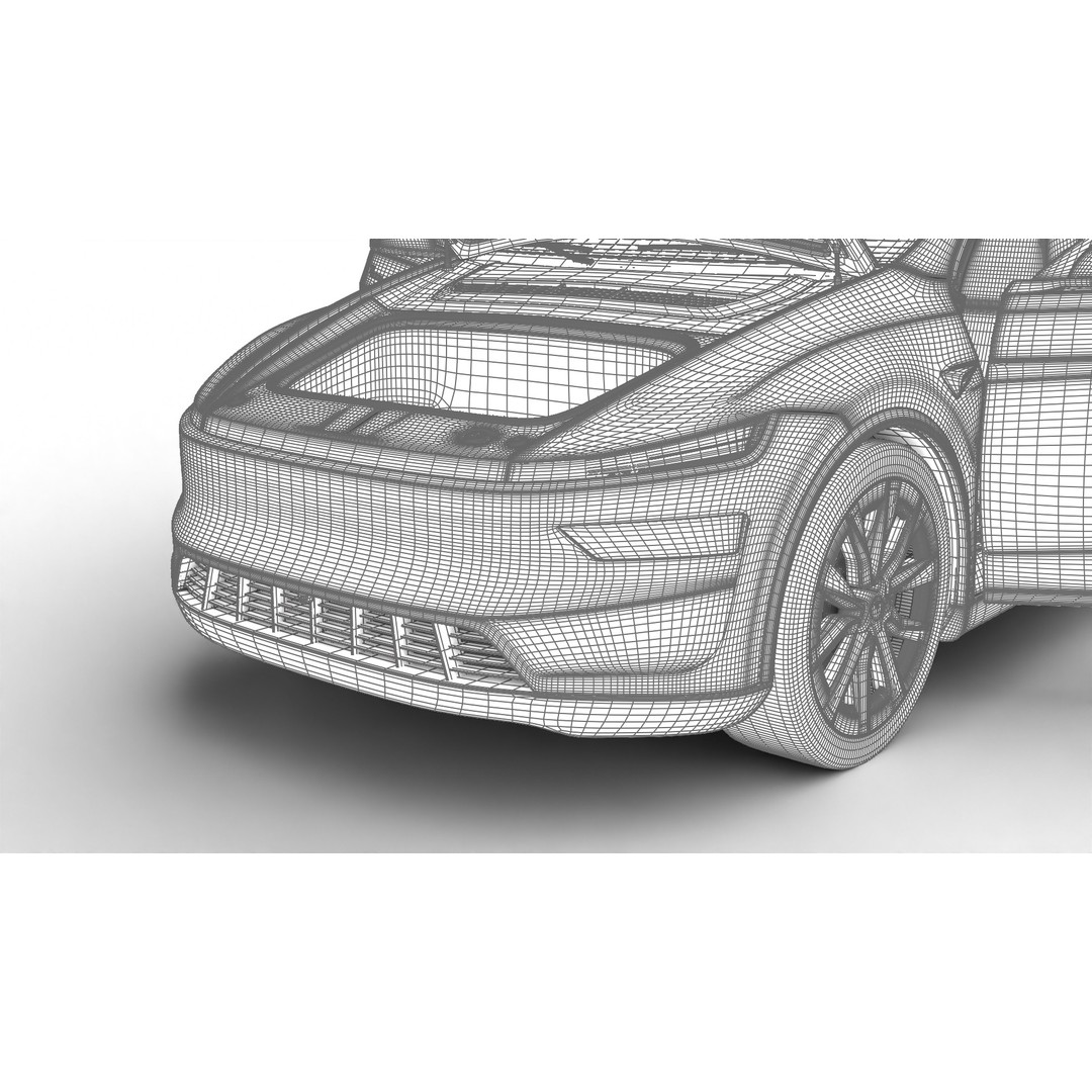 Tesla Model Y 2025 3D Model – High Poly Rigged Car Asset, FBX, Blender - View 37